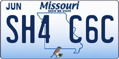 MO license plate SH4C6C