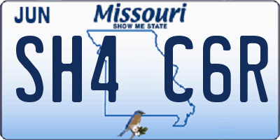 MO license plate SH4C6R