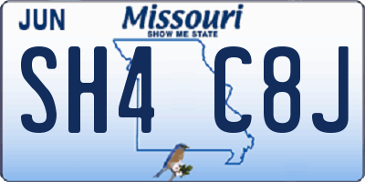 MO license plate SH4C8J