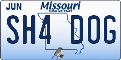 MO license plate SH4D0G