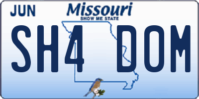 MO license plate SH4D0M
