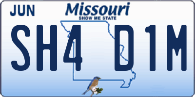 MO license plate SH4D1M