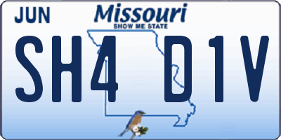 MO license plate SH4D1V
