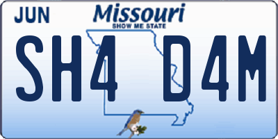 MO license plate SH4D4M