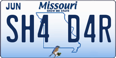 MO license plate SH4D4R