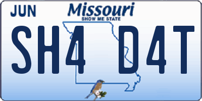 MO license plate SH4D4T