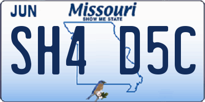 MO license plate SH4D5C