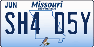 MO license plate SH4D5Y