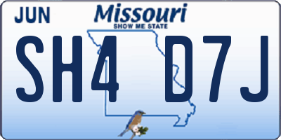MO license plate SH4D7J