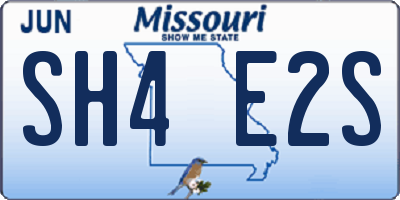 MO license plate SH4E2S