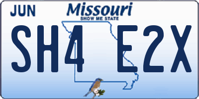 MO license plate SH4E2X