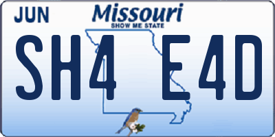 MO license plate SH4E4D