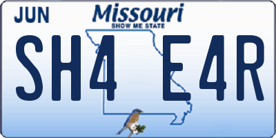 MO license plate SH4E4R