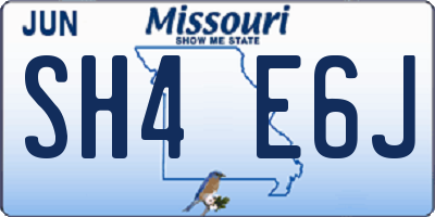 MO license plate SH4E6J