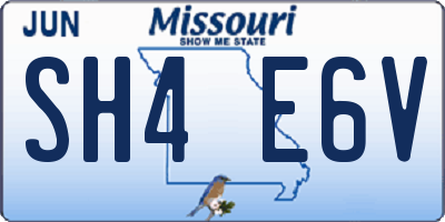 MO license plate SH4E6V