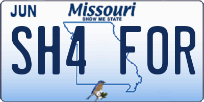 MO license plate SH4F0R
