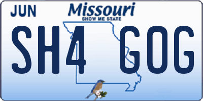 MO license plate SH4G0G