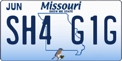 MO license plate SH4G1G