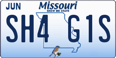 MO license plate SH4G1S