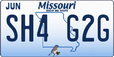 MO license plate SH4G2G