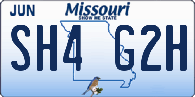 MO license plate SH4G2H