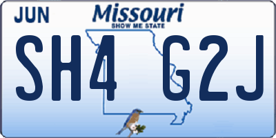 MO license plate SH4G2J