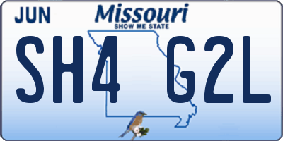MO license plate SH4G2L