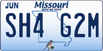 MO license plate SH4G2M