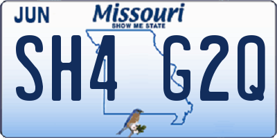 MO license plate SH4G2Q