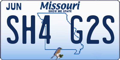 MO license plate SH4G2S