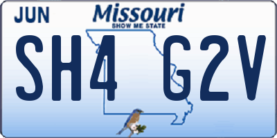 MO license plate SH4G2V