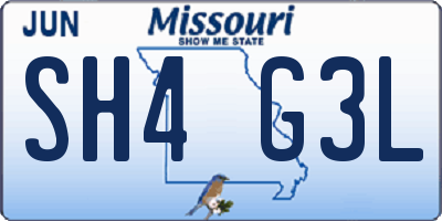 MO license plate SH4G3L