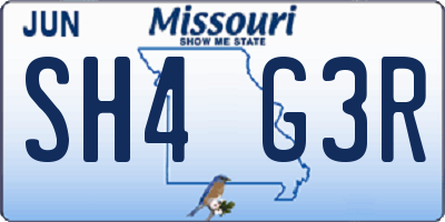 MO license plate SH4G3R