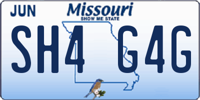 MO license plate SH4G4G