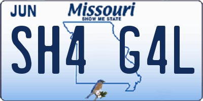 MO license plate SH4G4L
