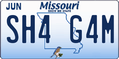 MO license plate SH4G4M