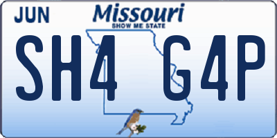 MO license plate SH4G4P