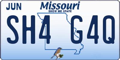 MO license plate SH4G4Q