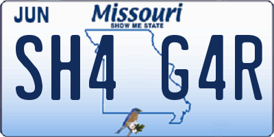 MO license plate SH4G4R