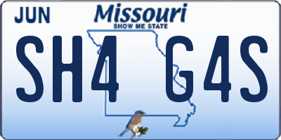 MO license plate SH4G4S