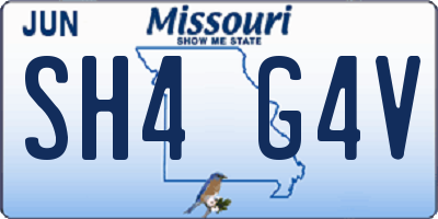 MO license plate SH4G4V