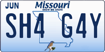 MO license plate SH4G4Y