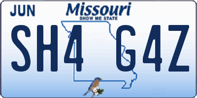 MO license plate SH4G4Z