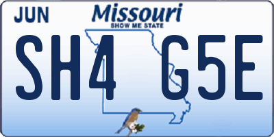 MO license plate SH4G5E