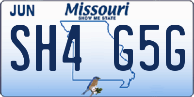 MO license plate SH4G5G