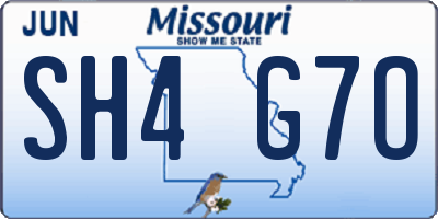 MO license plate SH4G7O