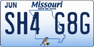MO license plate SH4G8G