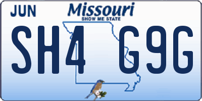 MO license plate SH4G9G