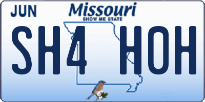 MO license plate SH4H0H