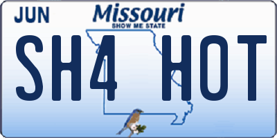 MO license plate SH4H0T